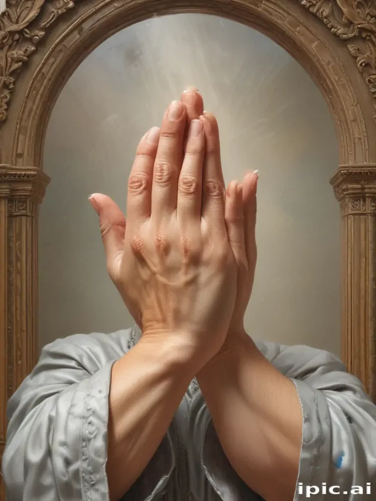 praying hands transparent