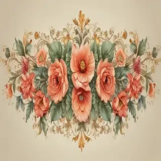 flowery border clipart