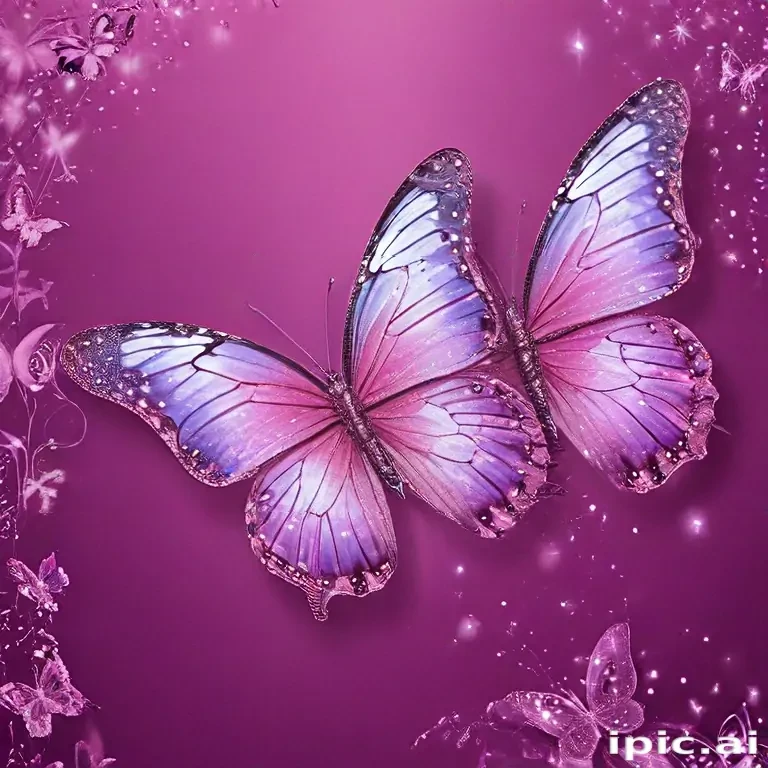 glitter butterfly wallpaper