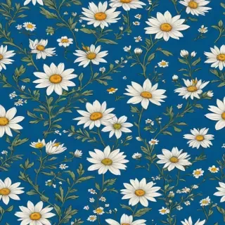 blue background with flowers