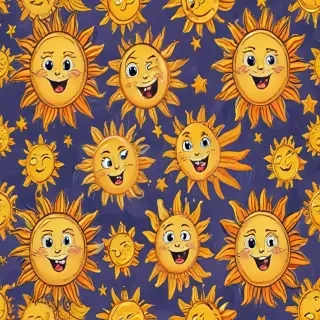 cartoon suns