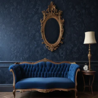 vintage dark blue aesthetic wallpaper