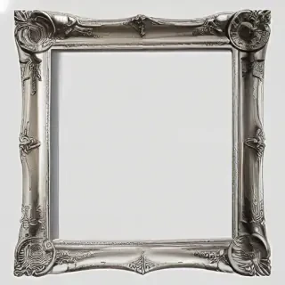 silver picture frame png