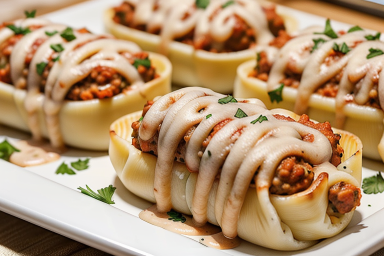 stuffed spaghetti garlic butter rolls
