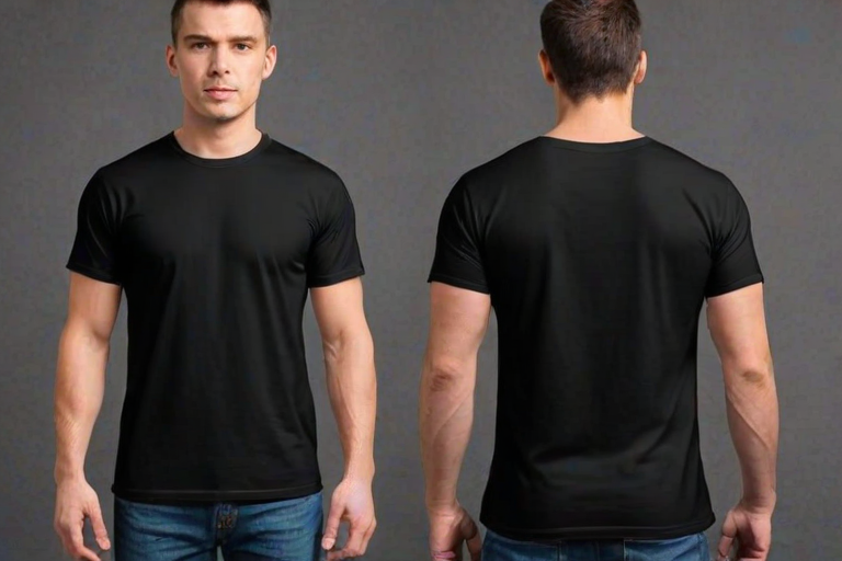 black t-shirt mockup