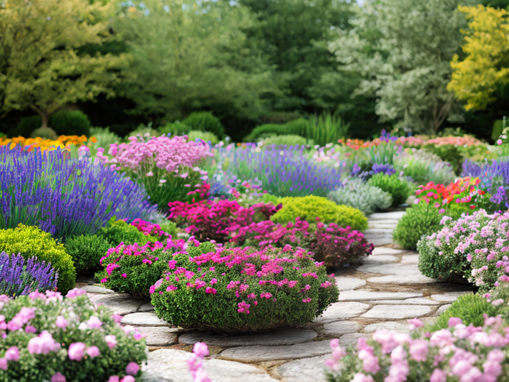 Stone Garden Roses stone garden of flowers and shrubs