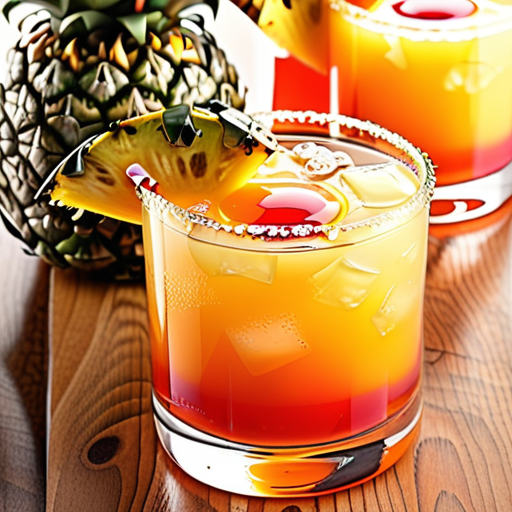 tequila sunrise with pineapple juice