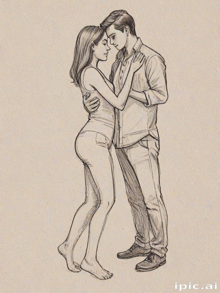 couple drawing poses