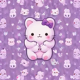 kawaii purple wallpaper