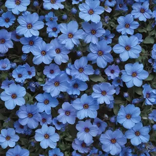 aesthetic blue flowers