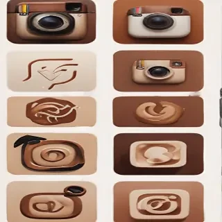 aesthetics brown instagram highlight icons