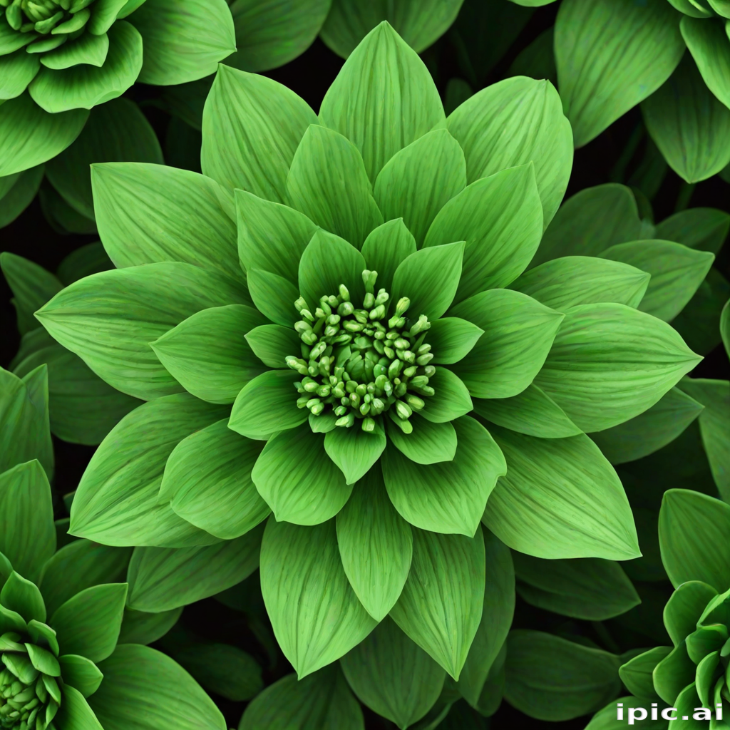 green flower png
