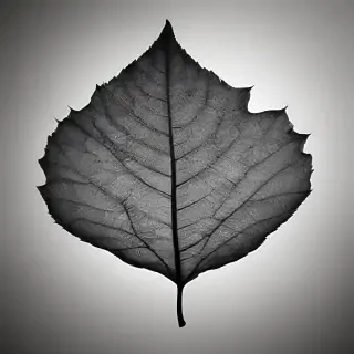 leaf images black and white