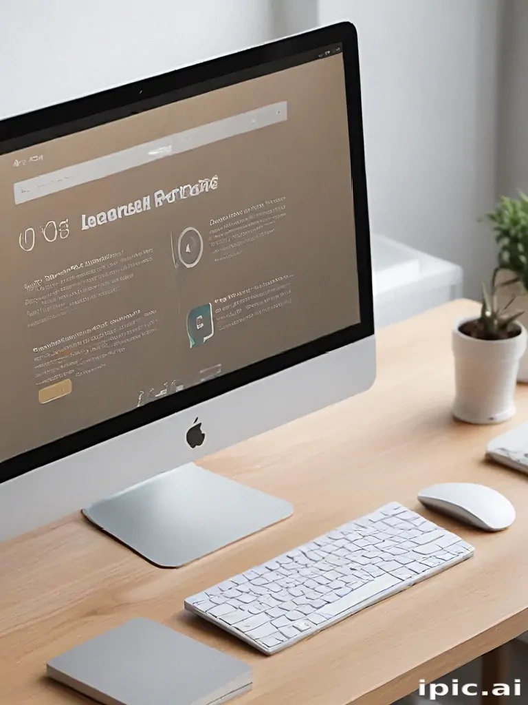 computer website mockup