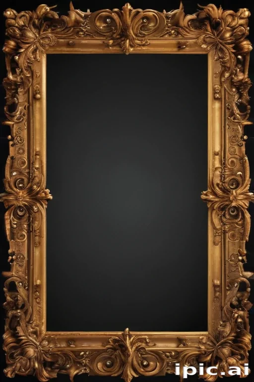 golden frame png transparent