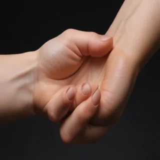hands reaching