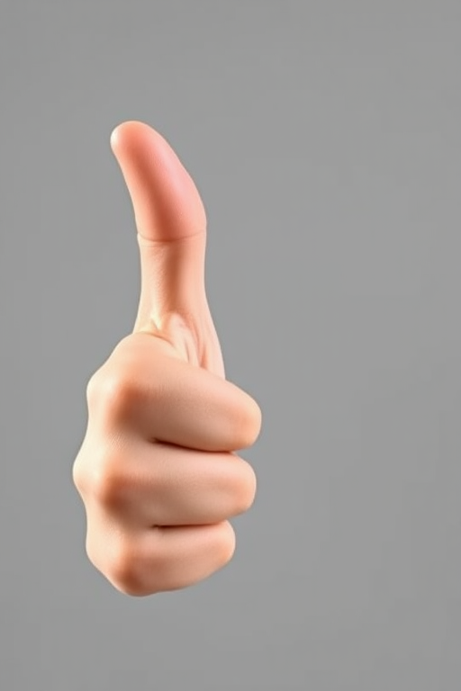 high-resolution vector graphic of a hand giving a thumbs up, 300 DPI, soft lighting, ISO 100, f/2.8 aperture, 50mm lens, front view, clean background