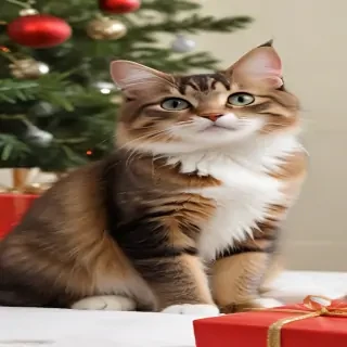 cat christmas wallpaper