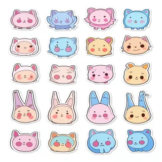 transparent cute stickers