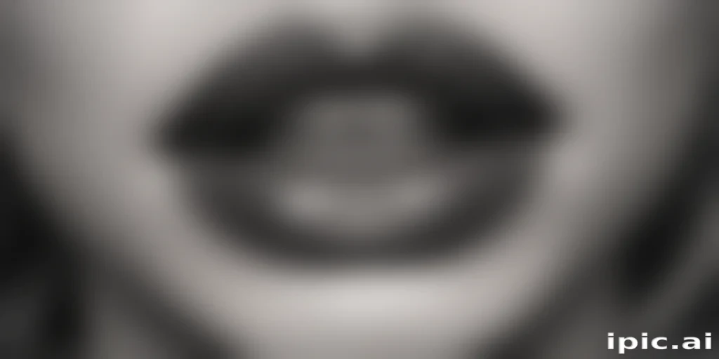 lips black and white clipart
