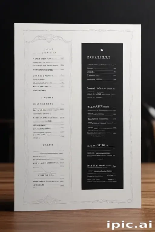restaurant menu mockup