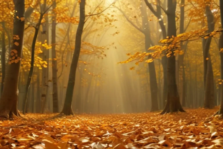 golden leaves background