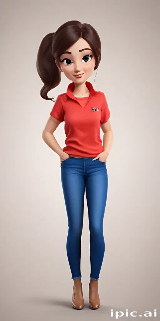brunette cartoon character