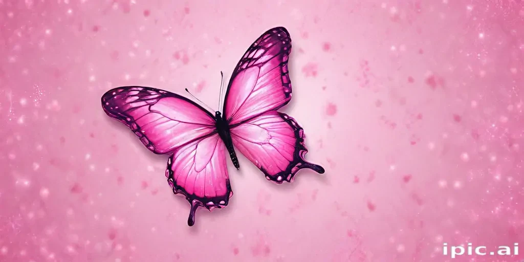 glitter pink butterfly wallpaper
