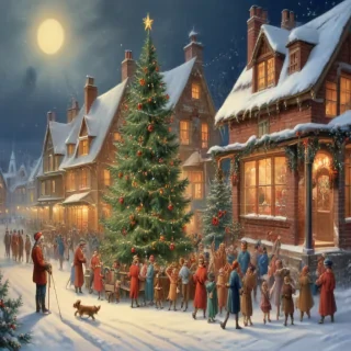 vintage christmas images to print