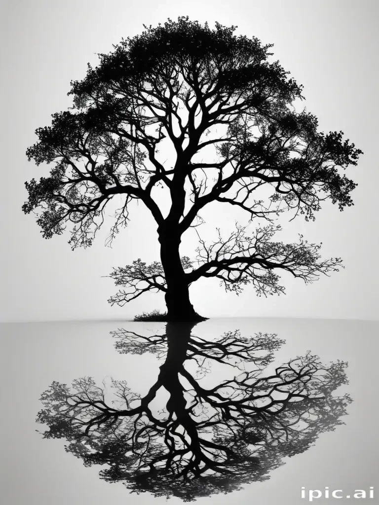 transparent tree silhouette