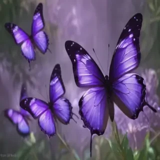 purple butterflies