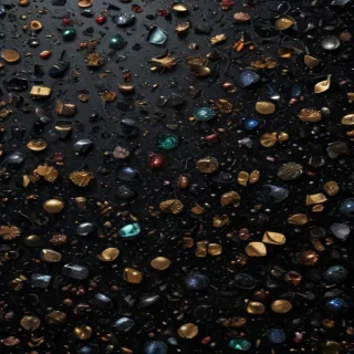 glitter on black background