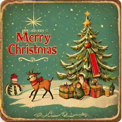 vintage merry christmas