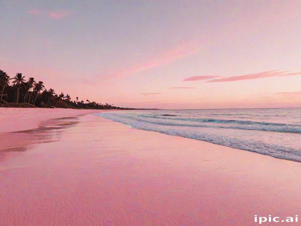 pink beach aesthetic