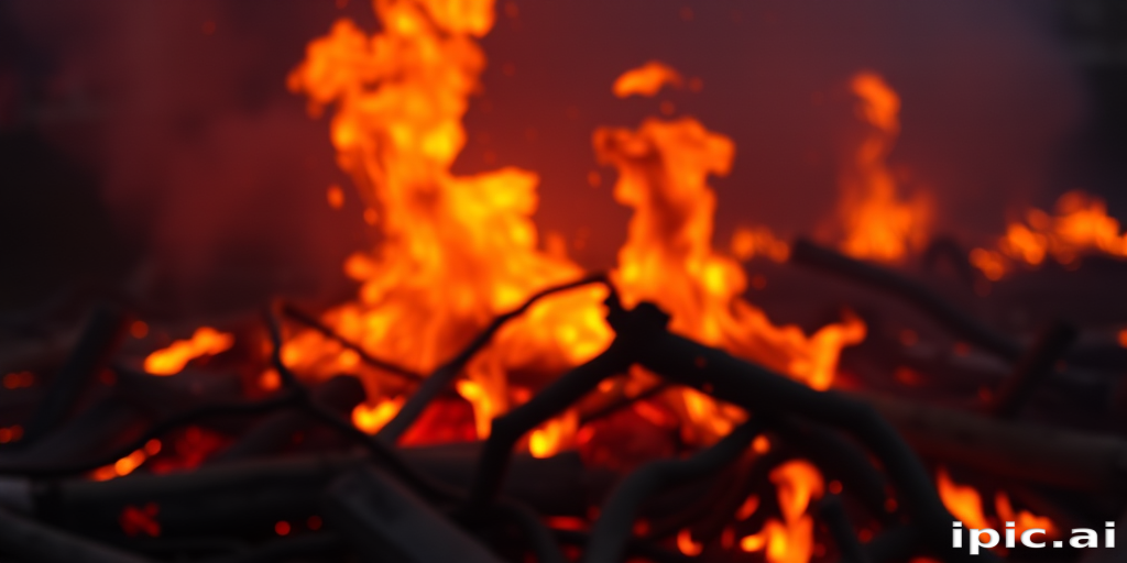 background with fire