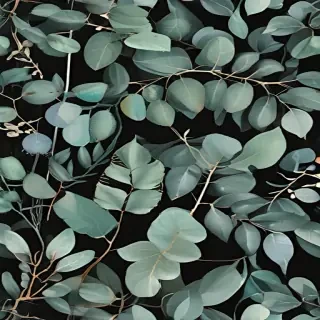 eucalyptus clipart black and white