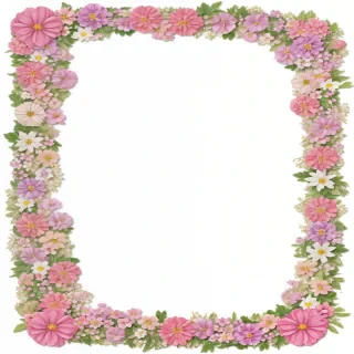flower border transparent