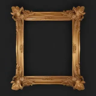 rectangle golden frame png