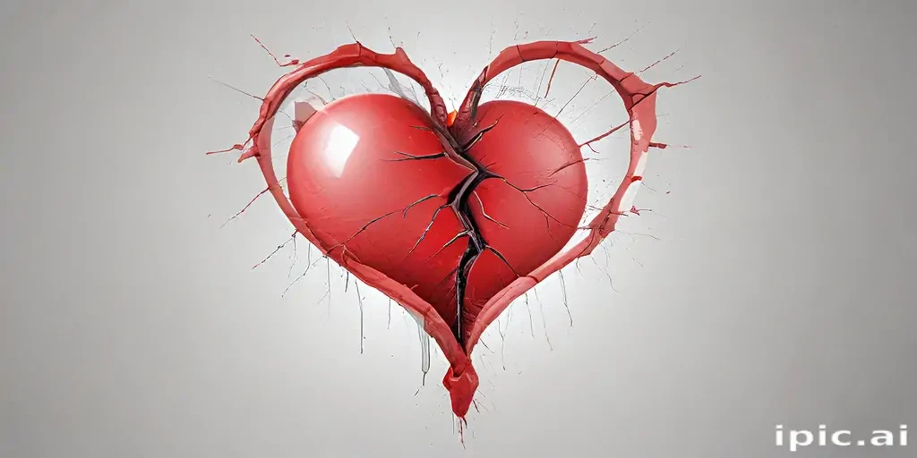 transparent broken heart