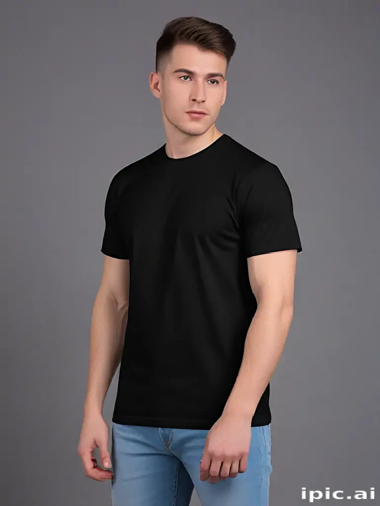 mockup tshirt black