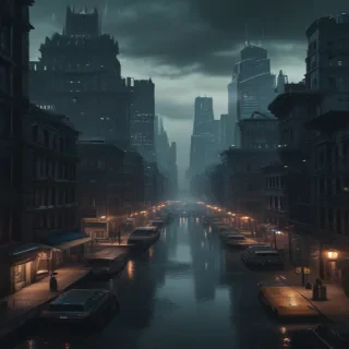 dark city background
