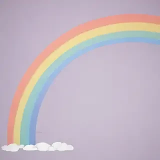 pastel coloured rainbow