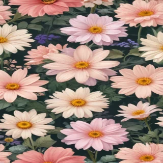 cartoon flowers aesthetic