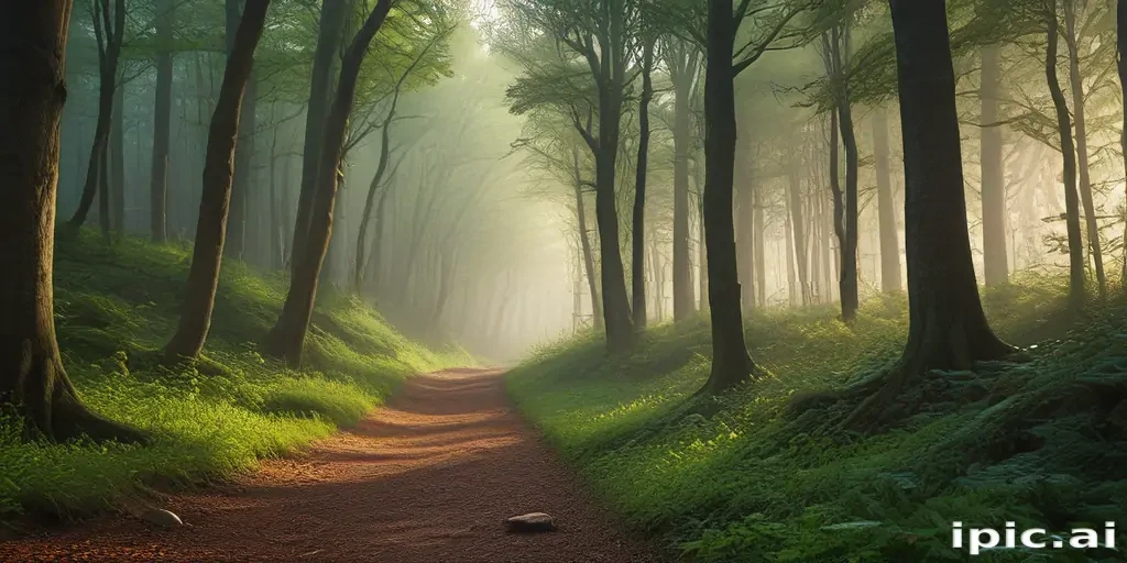 beautiful magical forest background