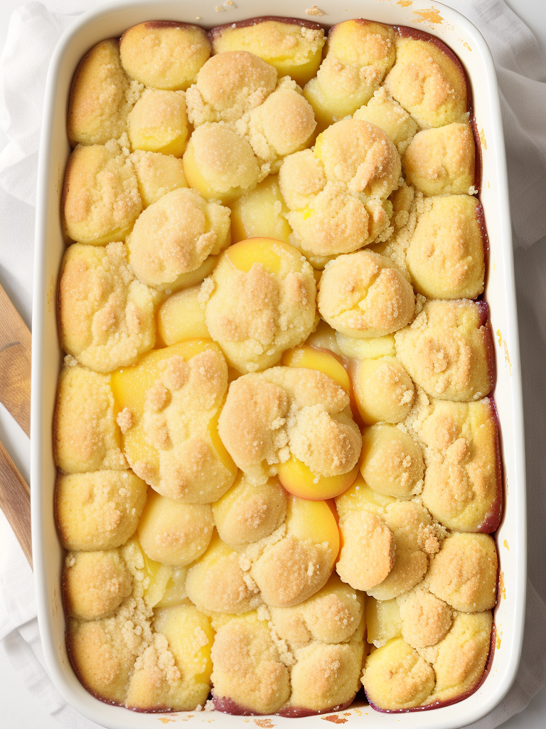 yellow cake mix peach cobbler