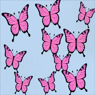 pink butterfly clipart