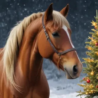 merry christmas horse images