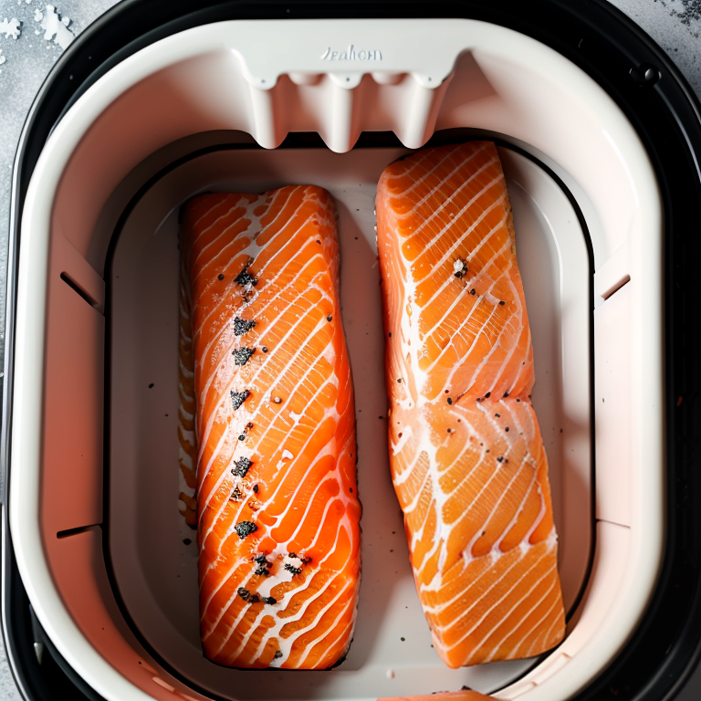 frozen salmon fillet in air fryer