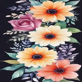 flower watercolor background
