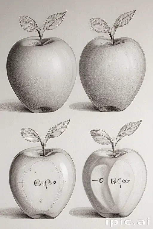 drawings of apples